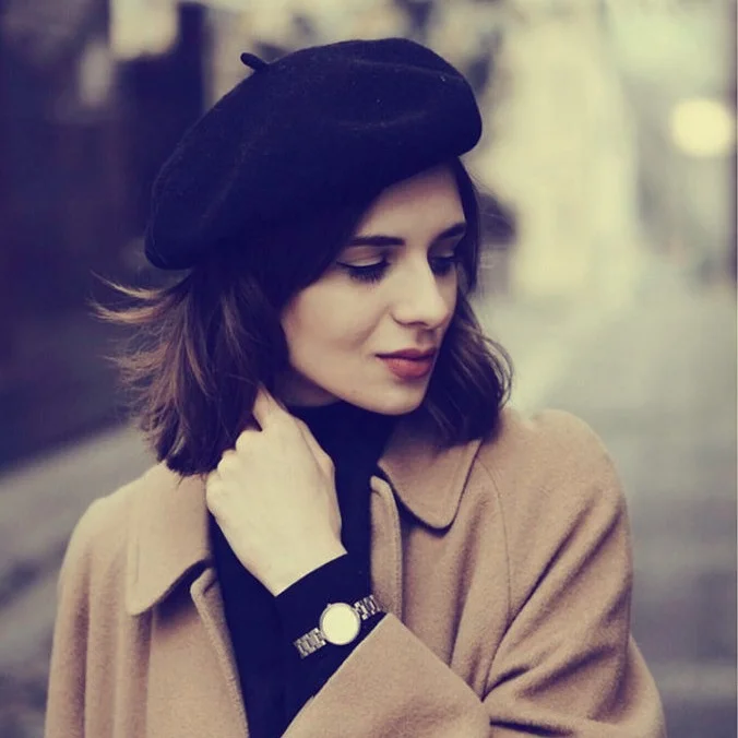 parisian charm woman in beret