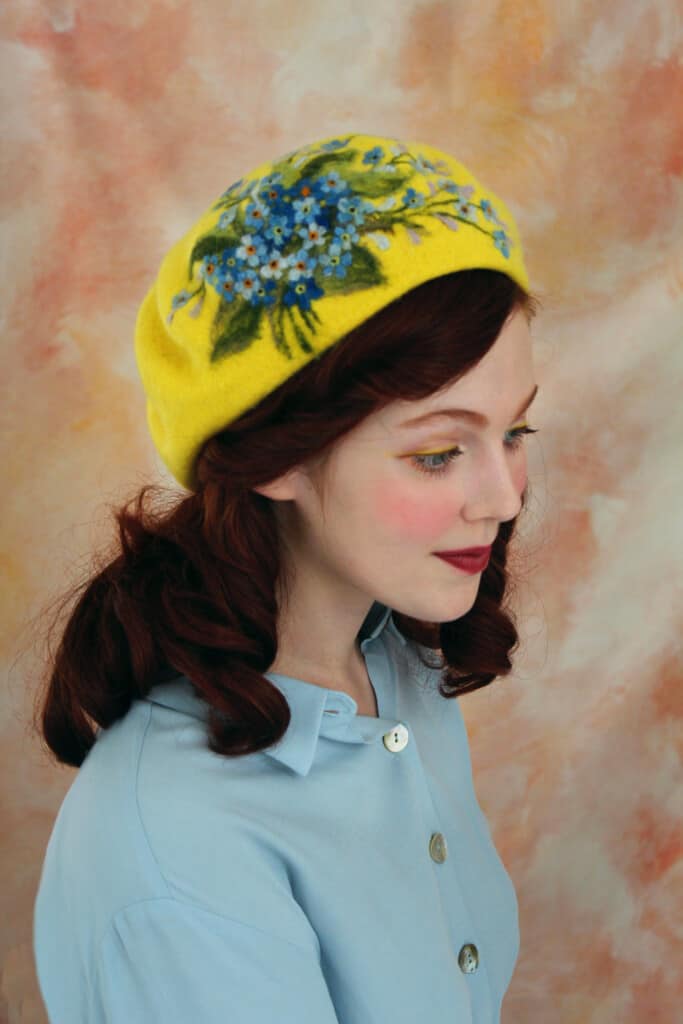 Felted Beret "Beretro Collection" by Rebecca Lord 