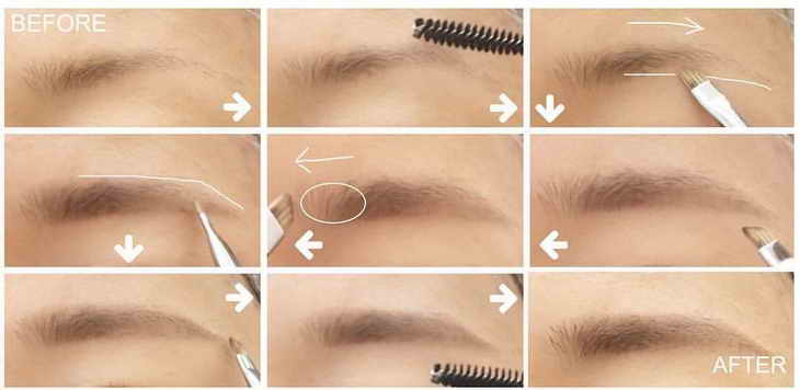 How to create a natural-looking Korean eyebrows.