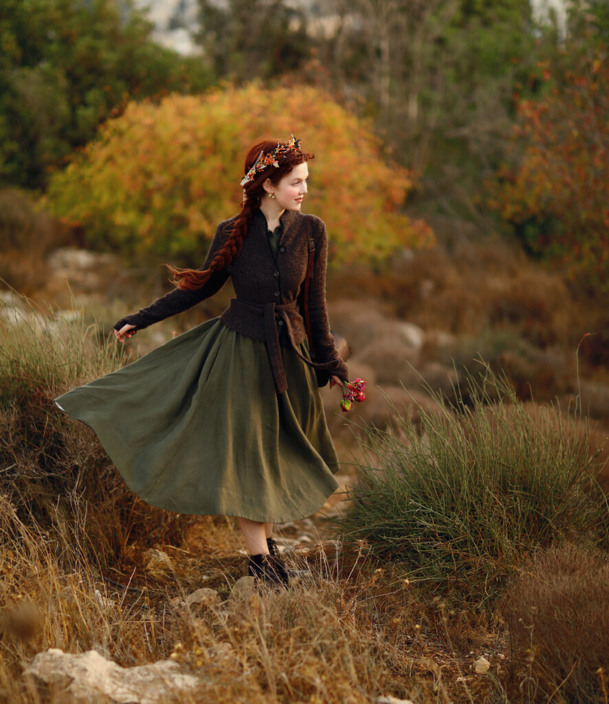 Linen Dress and Wool Jacket by Son de Flor