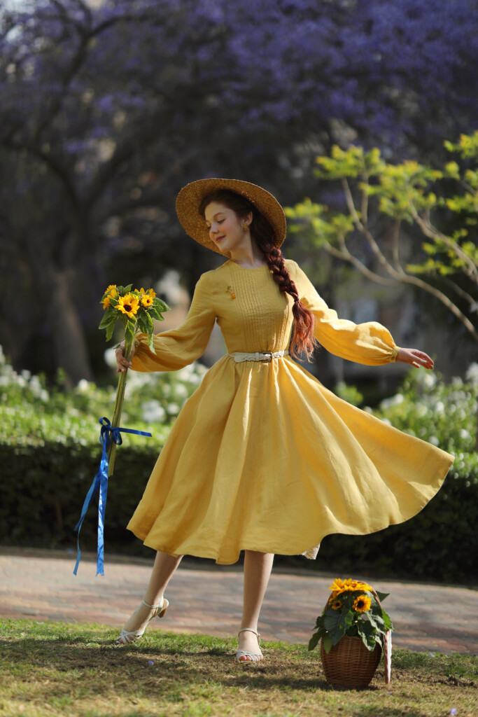 Yellow Linen Dress Son de Flor
